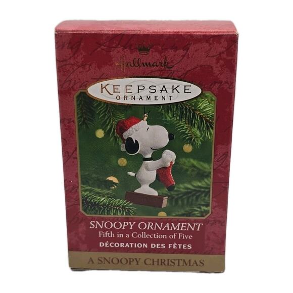 Hallmark keepsake a Snoopy Christmas ornament Fifth In Collection New U53 - Picture 4 of 5
